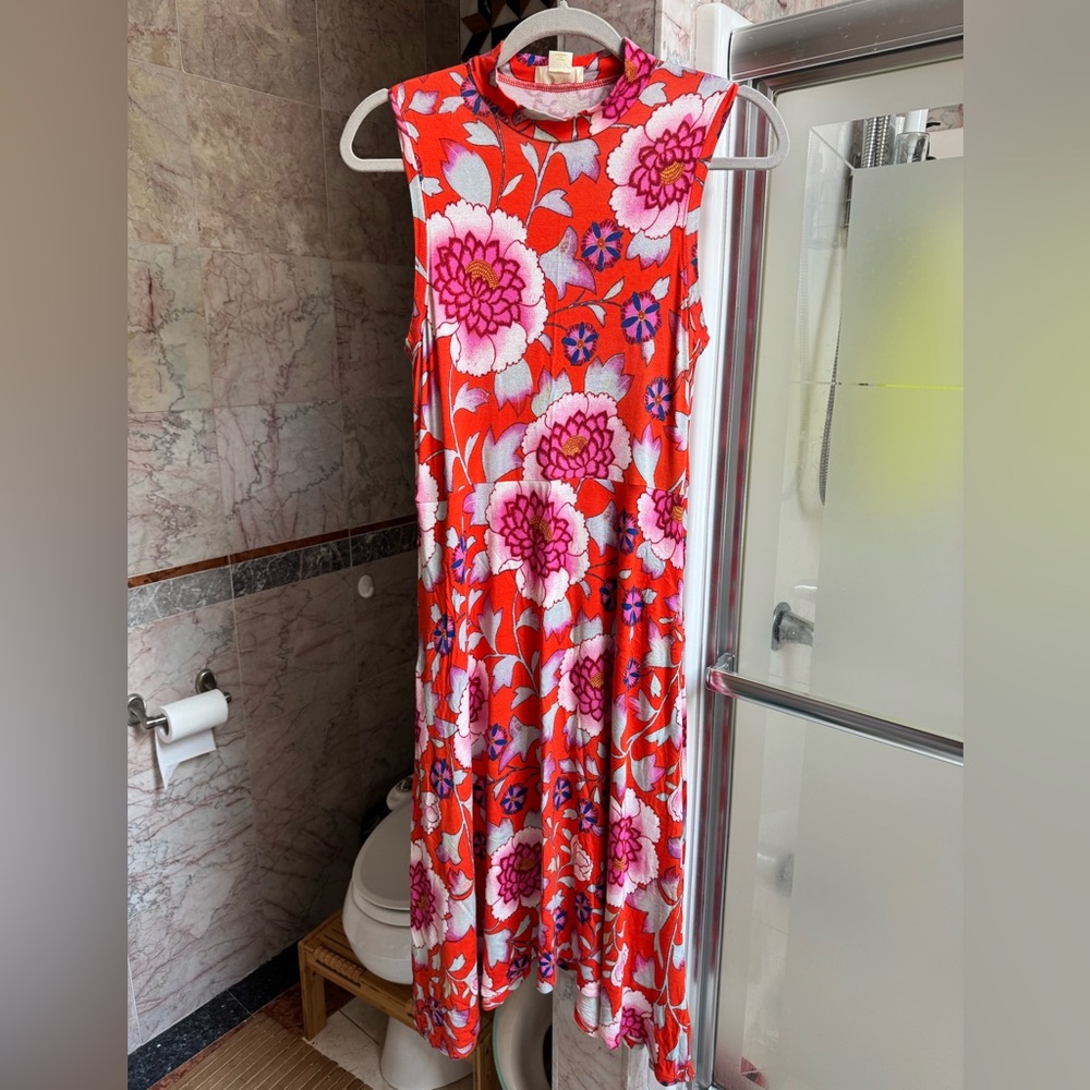 Anthropologie Maeve Asymmetrical Midi Dress